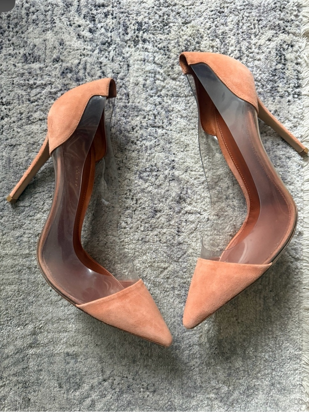 Gianvito Rossi Beige Clear Strap Heels size 40